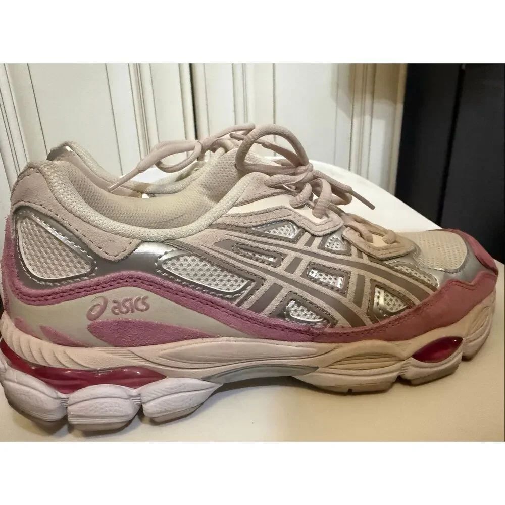 ASICS Men's Mesh Suede Gel-NYC Running Sneakers 1203A383 Rose Water Size 7.5